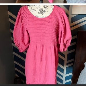 Free People Pink Gauze Top